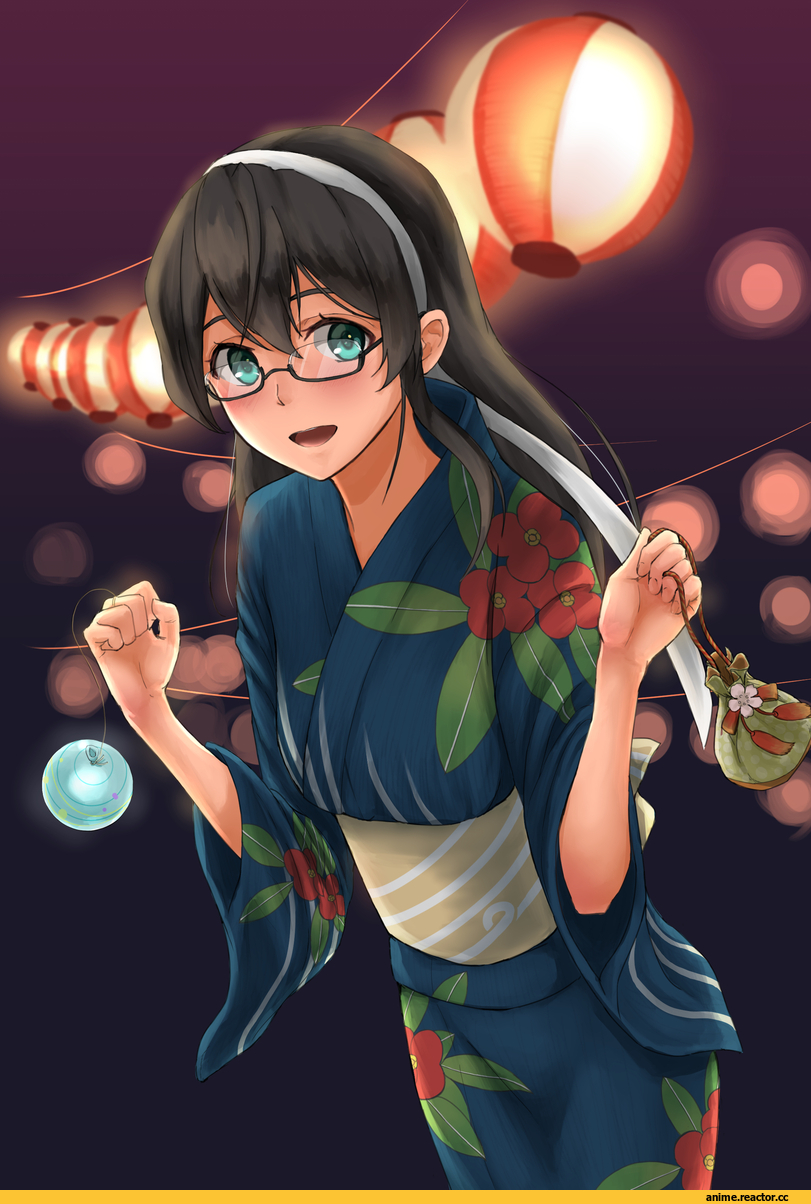 Ooyodo (Kantai Collection), Kantai Collection, Megane, kokuzou, kimono, Anime