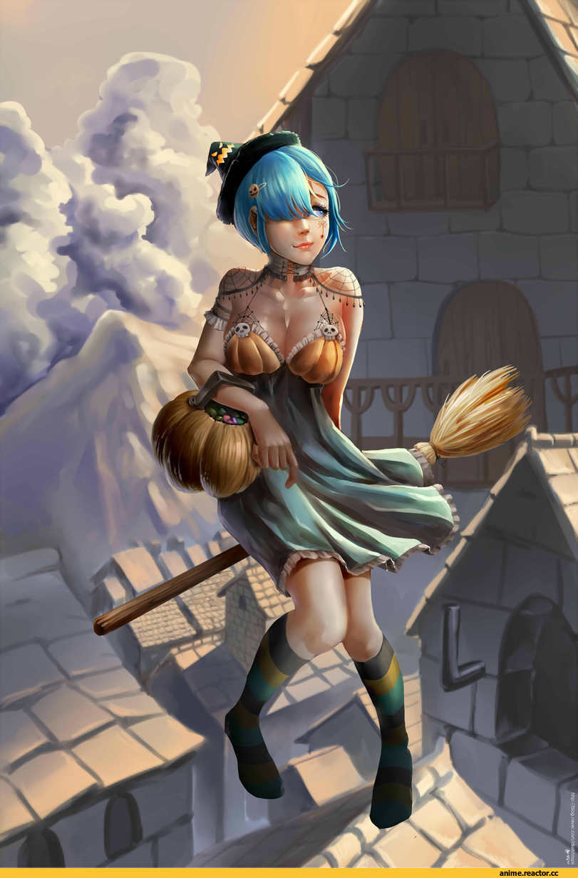 Re Zero Kara Hajimeru Isekai Seikatsu, Rem (re zero), Anime Hollween, moonlit, Anime