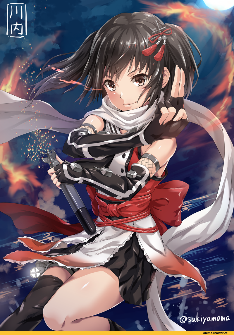 Kantai Collection, Sakiyamama, Anime Art, Sendai (Kantai Collection), Anime
