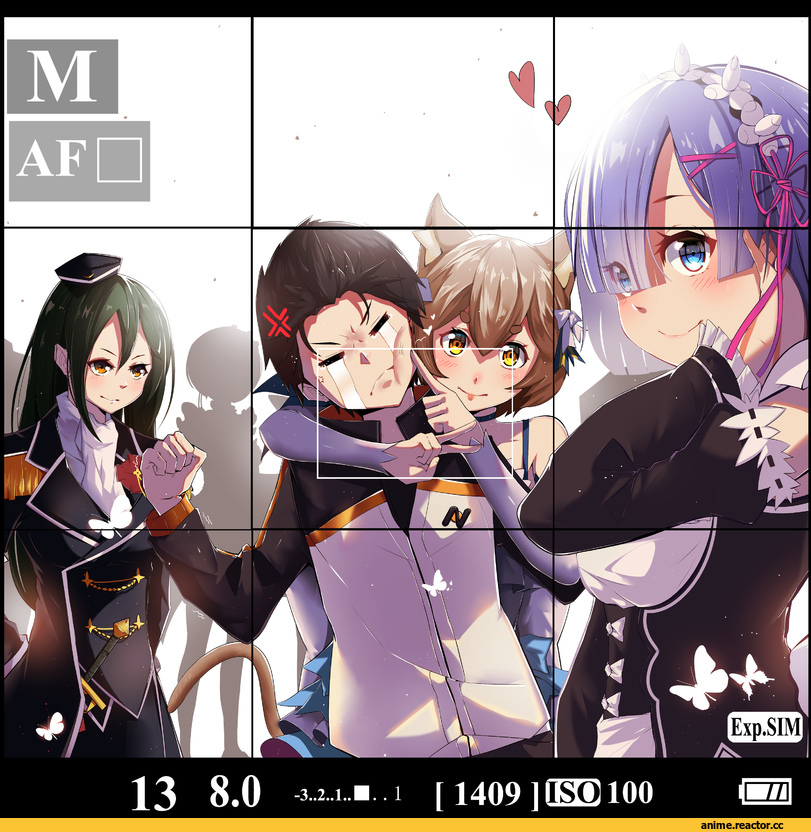 Re Zero Kara Hajimeru Isekai Seikatsu, Rem (re zero), Ram (Re Zero), Natsuki Subaru, Felix Argyle, Crusch Karsten, Animal Ears, Animal Ears Kun, nekomimi, lucky (1045044604), Anime