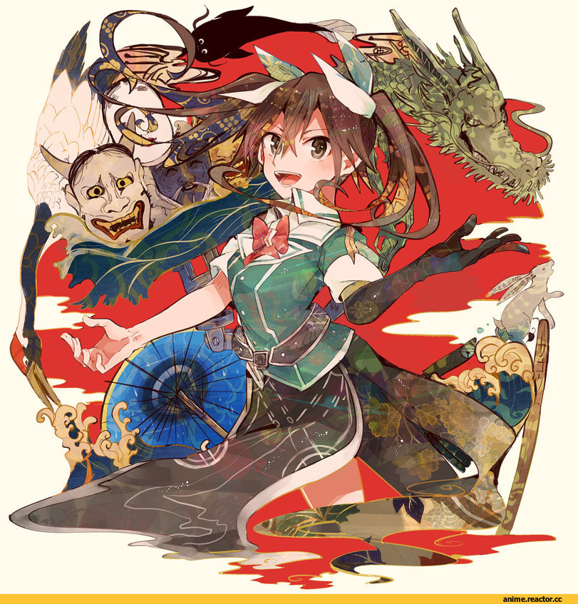 Kantai Collection, itomugi-kun, Anime Art, Tone (Kantai Collection), Anime