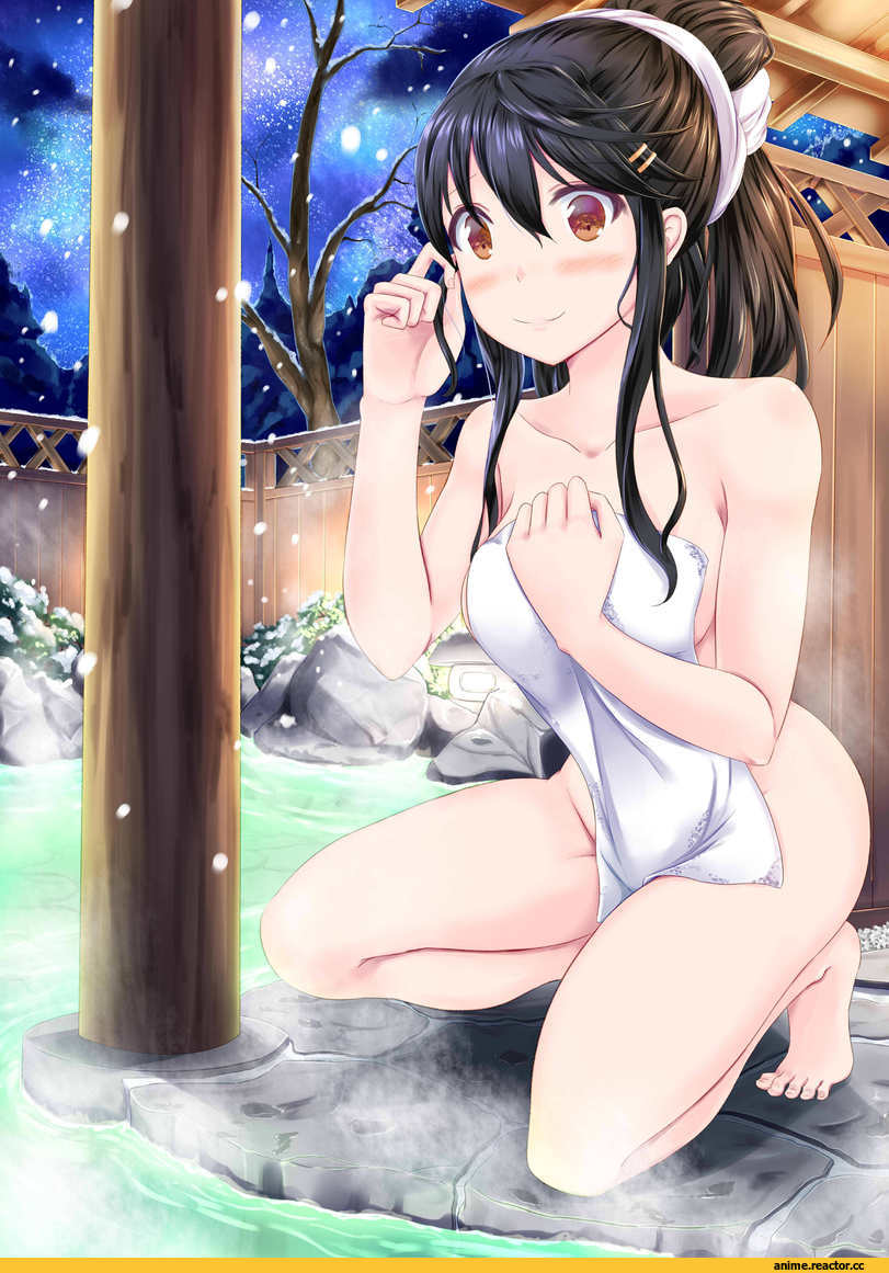Anime Art, ayakase hotaru, Kantai Collection, Haruna (Kantai Collection), Anime Ero, Anime Ero Swim, Anime