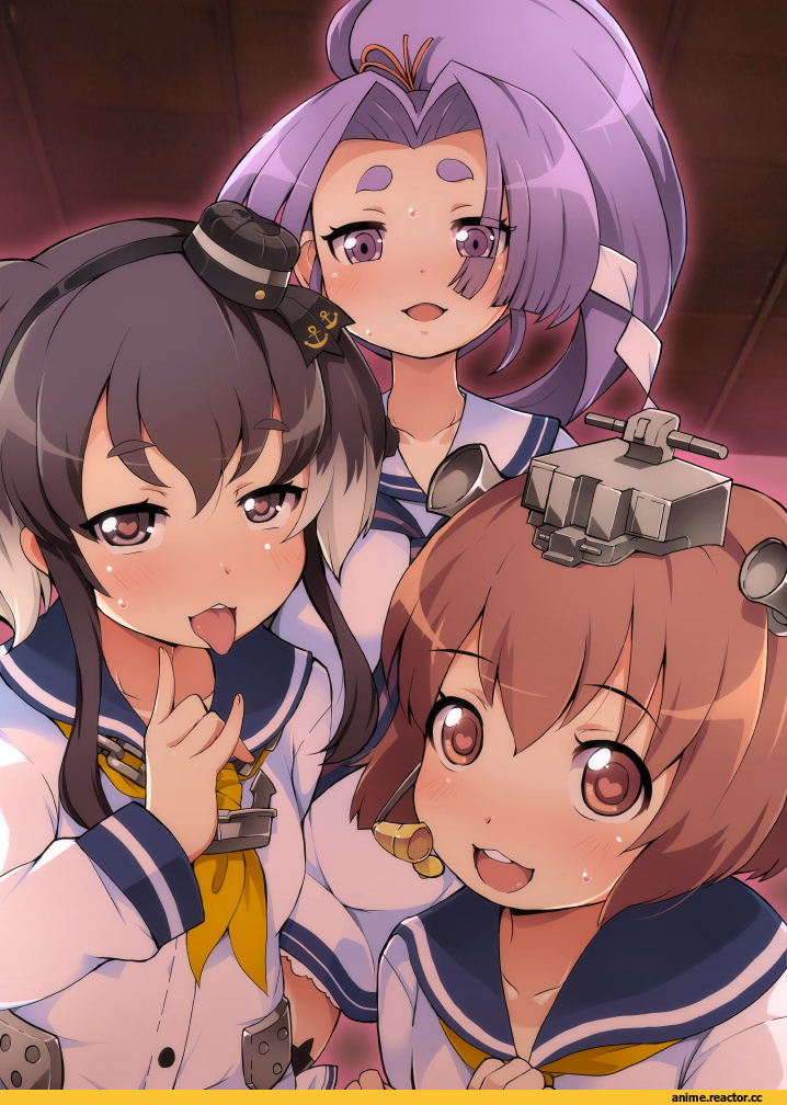 Anime Art, lillithlauda, Kantai Collection, Hatsuharu (Kantai Collection), Tokitsukaze (Kantai Collection), Yukikaze (Kantai Collection), Anime