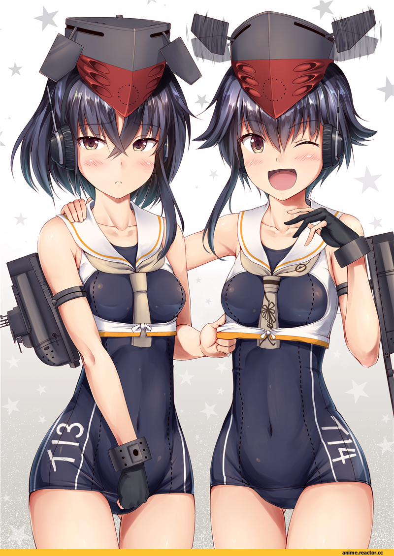 I-14, I-13, Kantai Collection, Ichikawa Feesu, Anime