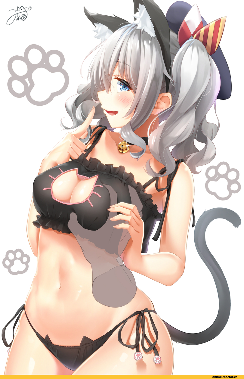 Kashima (Kantai Collection), Kantai Collection, Anime Ero Pantsu, Anime Ero, Cat Keyhole Bra, renka (llawliet39), Anime