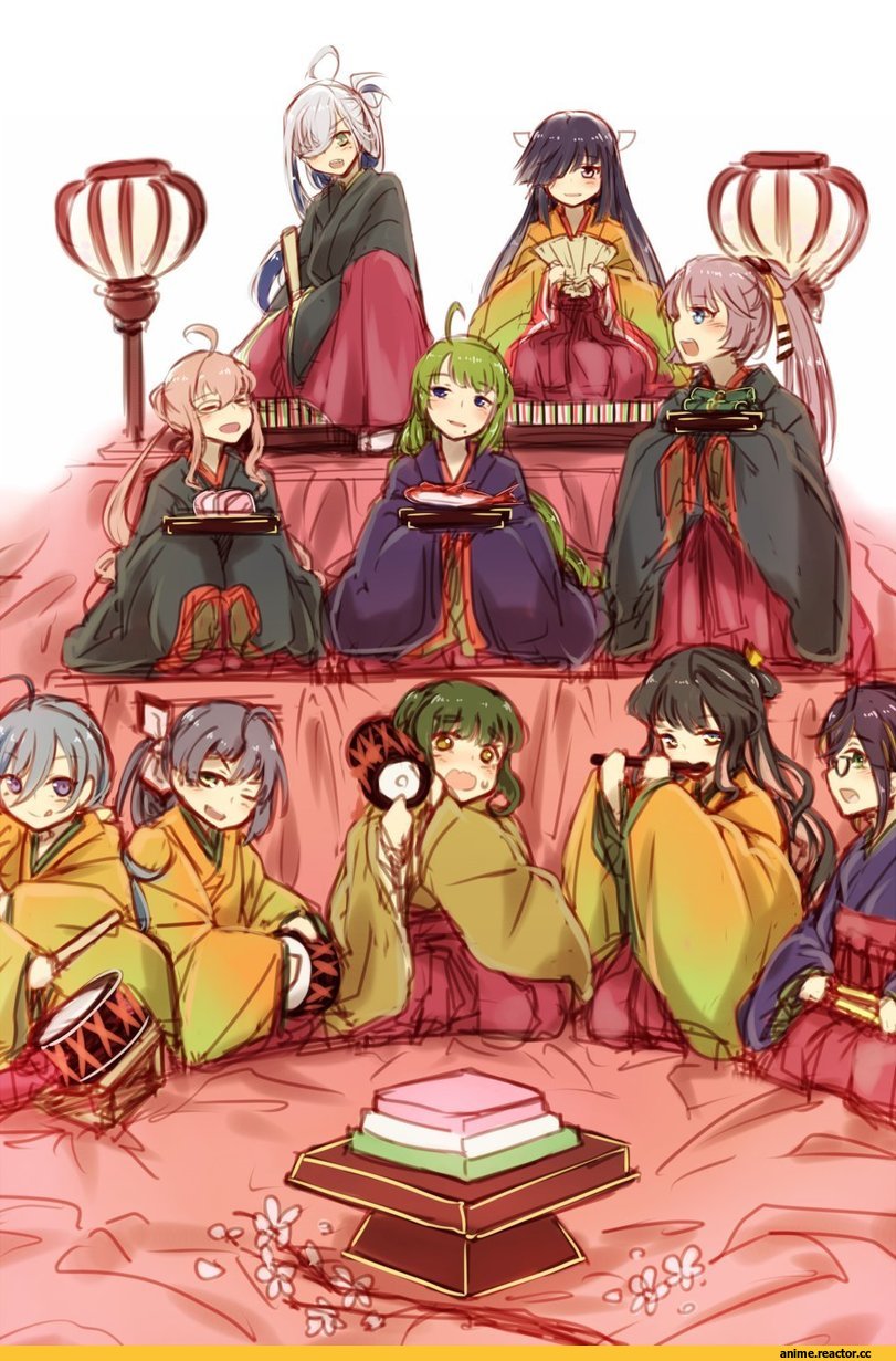 Yuugumo (Kantai Collection), Makigumo, Kiyoshimo (Kantai Collection), Hayashimo (Kantai Collection), Asashimo (Kantai Collection), Kazagumo (Kantai Collection), Naganami (Kantai Collection), Okinami (Kantai Collection), Takanami (Kantai Collection), Fujinami (kantai collection), Anime, Kantai Collection, hourai kochou