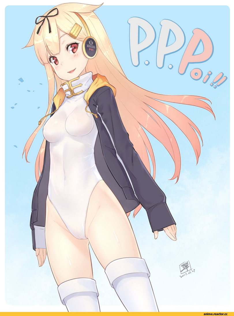 yuudachi (kantai collection), Kantai Collection, Emperor Penguin (Kemono Friends), adam700403, Anime Art, crossover, Kemono Friends, Anime