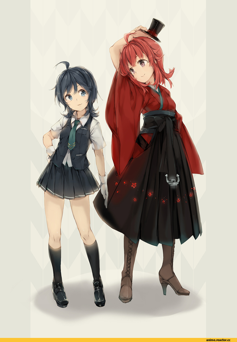 Kantai Collection, Arashi (Kantai Collection), Matsukaze (kantai collection), malachite (artist), Anime