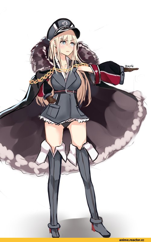 Anime Art, crossover, Bismarck (Kantai Collection), Kantai Collection, Kar98k (Girls Frontline), Girls Frontline, Anime Ero Pantsu, Anime Ero, Anime