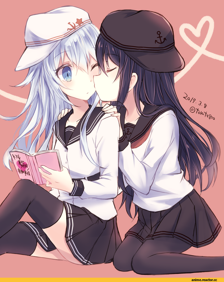 Verniy, Kantai Collection, Akatsuki, Kabocha Torute, Anime Art, Shoujo Ai, Anime