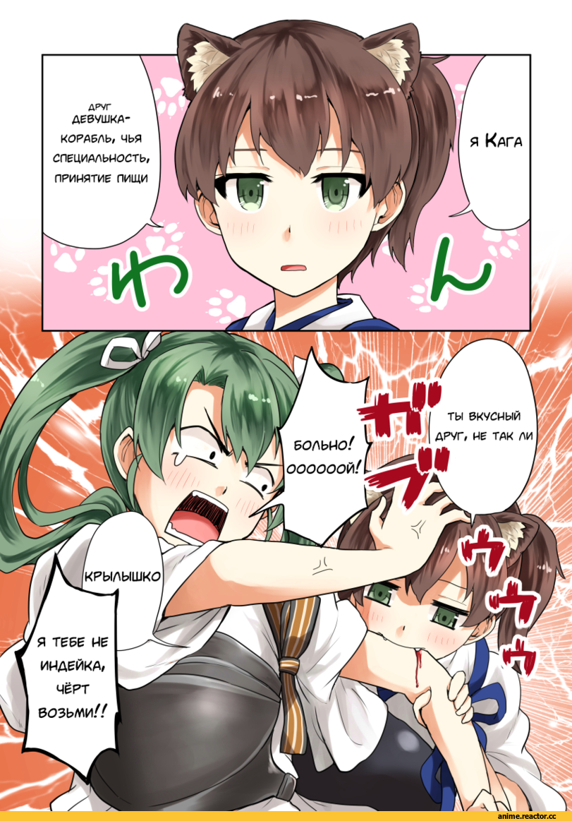 Кантай комиксы, Anime Комиксы, Kaga (Kantai Collection), Kantai Collection, Zuikaku, crossover, Kemono Friends, arai harumaki (artist), Anime