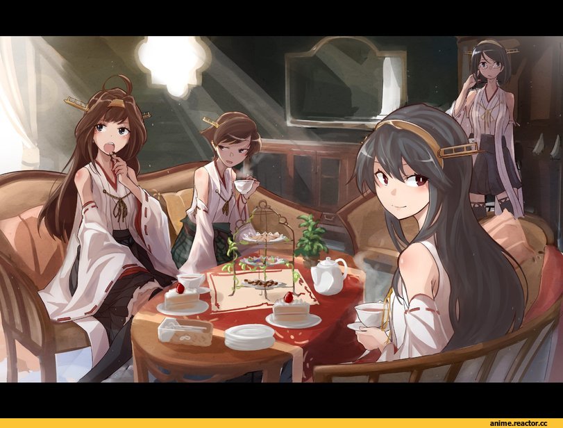 sy-l-via, Haruna (Kantai Collection), Kantai Collection, Kongou (Kantai Collection), Kirishima (Kantai Collection), Hiei, Yuudachi, Shigure (Kantai Collection), Anime