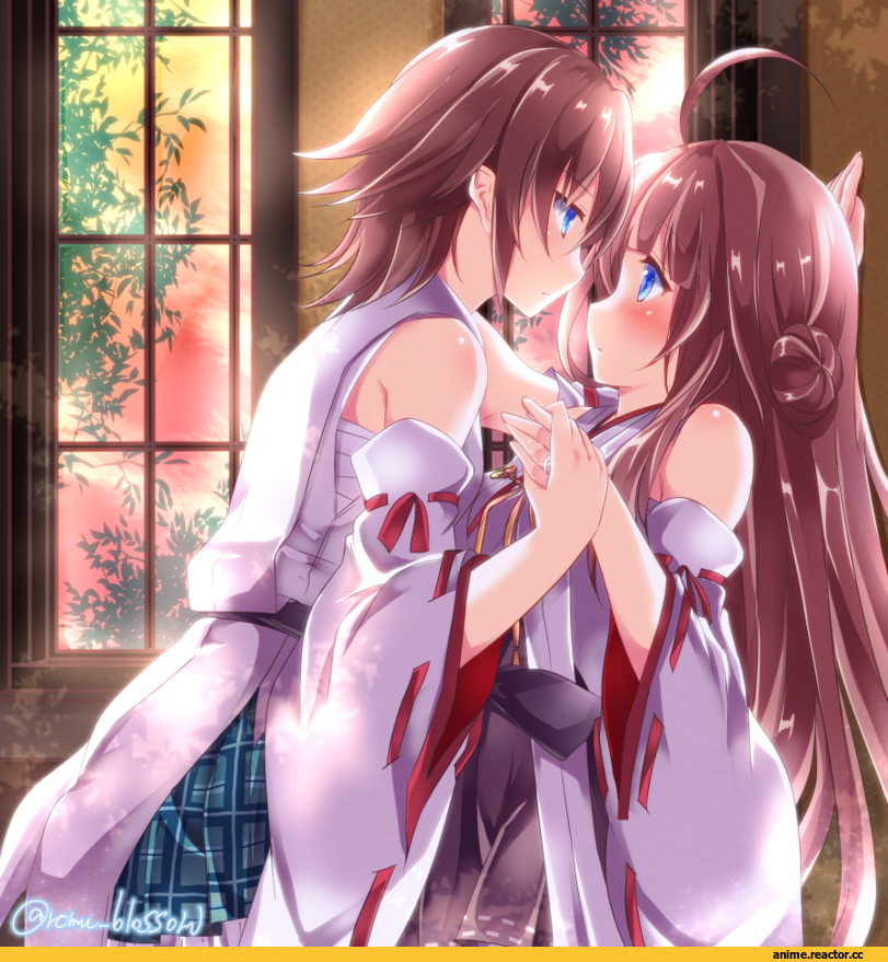 nanoha-h, Kongou (Kantai Collection), Kantai Collection, Hiei, Shoujo Ai, Anime
