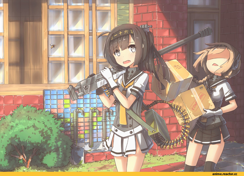 Hinbackc, Anime Art, Kantai Collection, Teruzuki (Kantai Collection), Akizuki (Kantai Collection), Anime