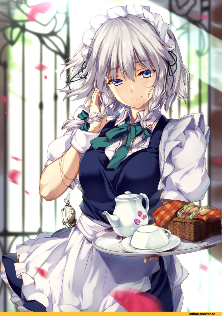Izayoi Sakuya, Touhou Project, Moneti (Daifuku), Anime Art, Maid, Anime