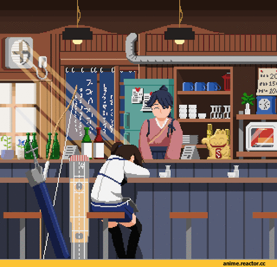 Anime Гифки, Kaga (Kantai Collection), Kantai Collection, Pixel Gif, Pixel Art, Anime