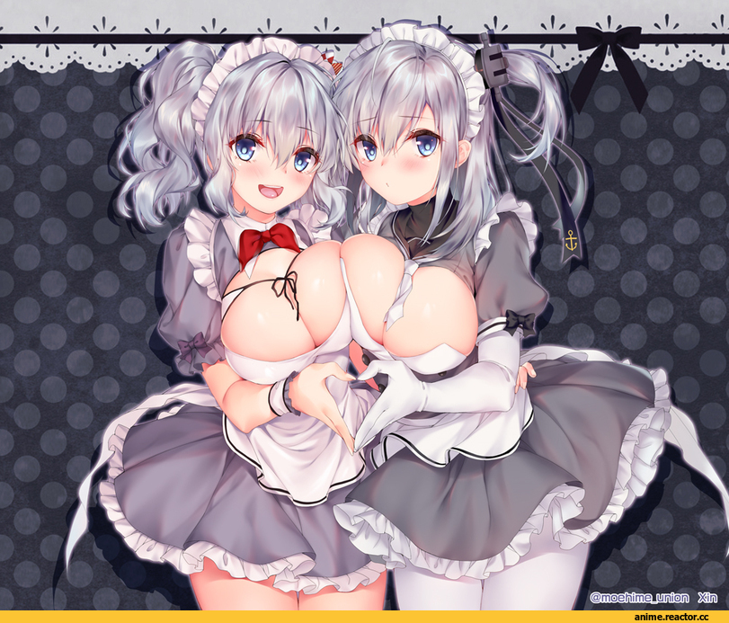 obiwan, Anime Art, Kashima (Kantai Collection), Kantai Collection, Suzutsuki (Kantai Collection), Maid, Anime Ero Yuri, Anime Ero, Anime Ero Kyonyuu, Anime