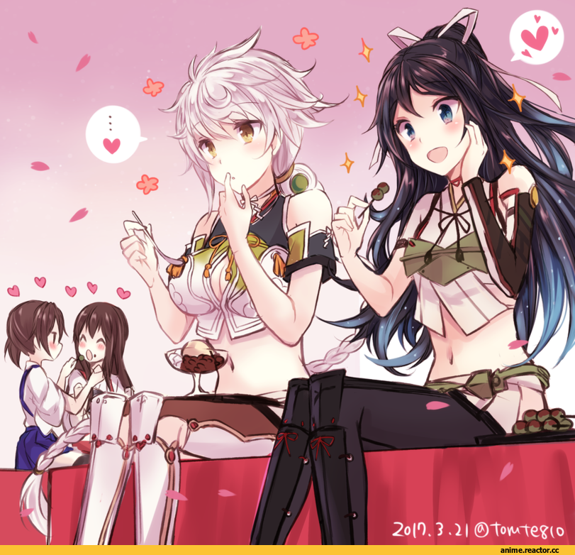 Akagi, Kantai Collection, Kaga (Kantai Collection), Katsuragi (Kantai Collection), Unryuu (Kantai Collection), Kabocha Torute, Anime Art, Anime