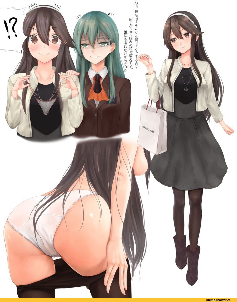 Haruna (Kantai Collection), Kantai Collection, Suzuya (Kantai Collection), Adult pantsu, Anime Ero, oshiri, Irohakaede, Anime