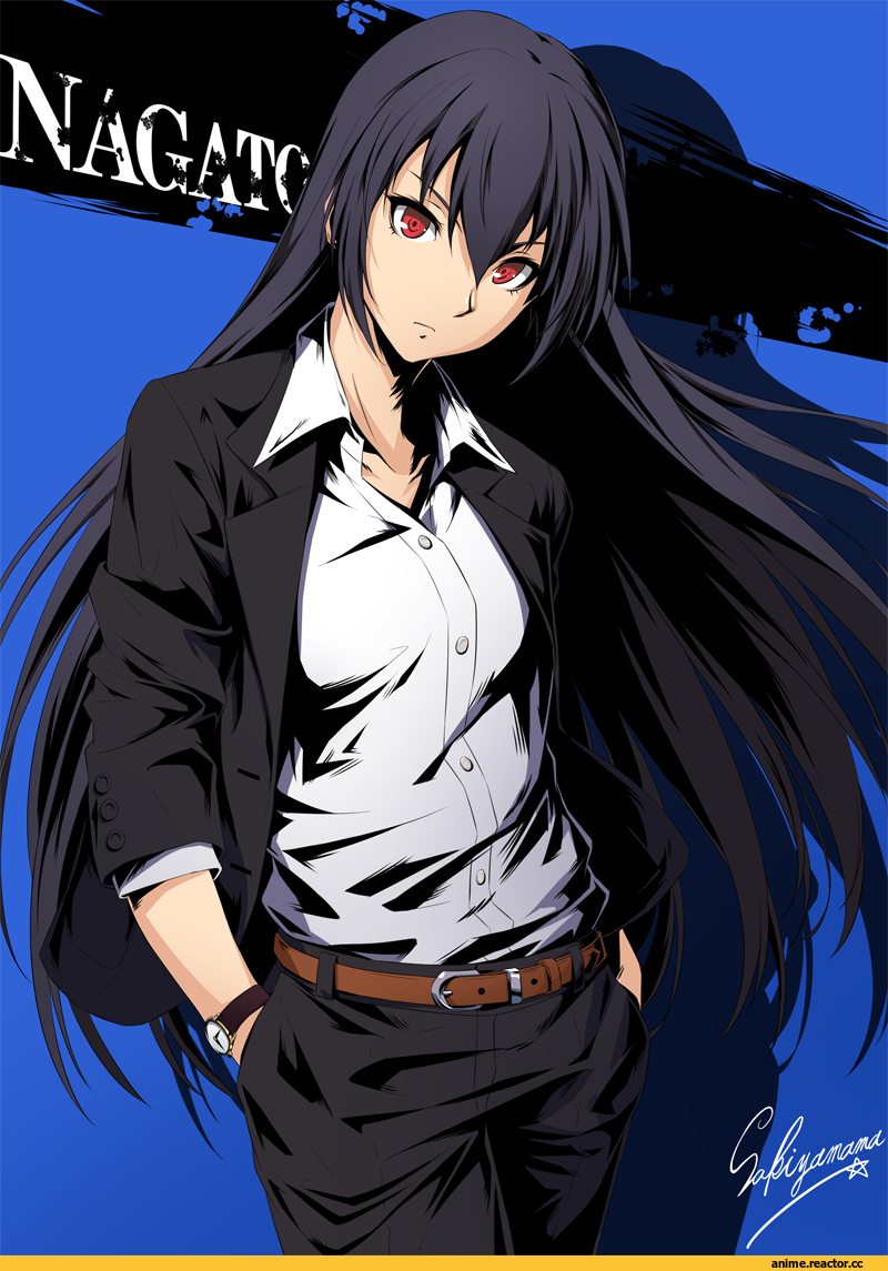 Sakiyamama, Anime Art, Nagato (Kantai Collection), Kantai Collection, Monochrome (Anime), Anime