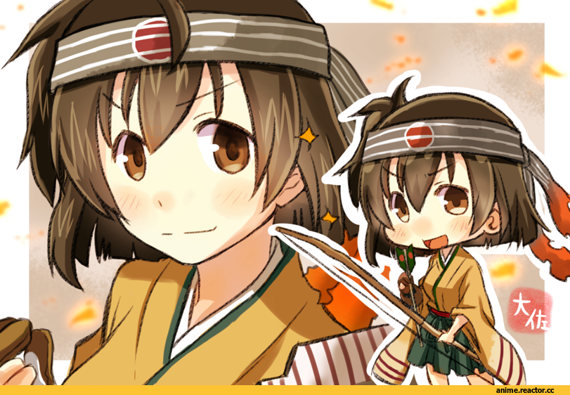 Taisa (kari), Hiryuu, Kantai Collection, chibi, Anime
