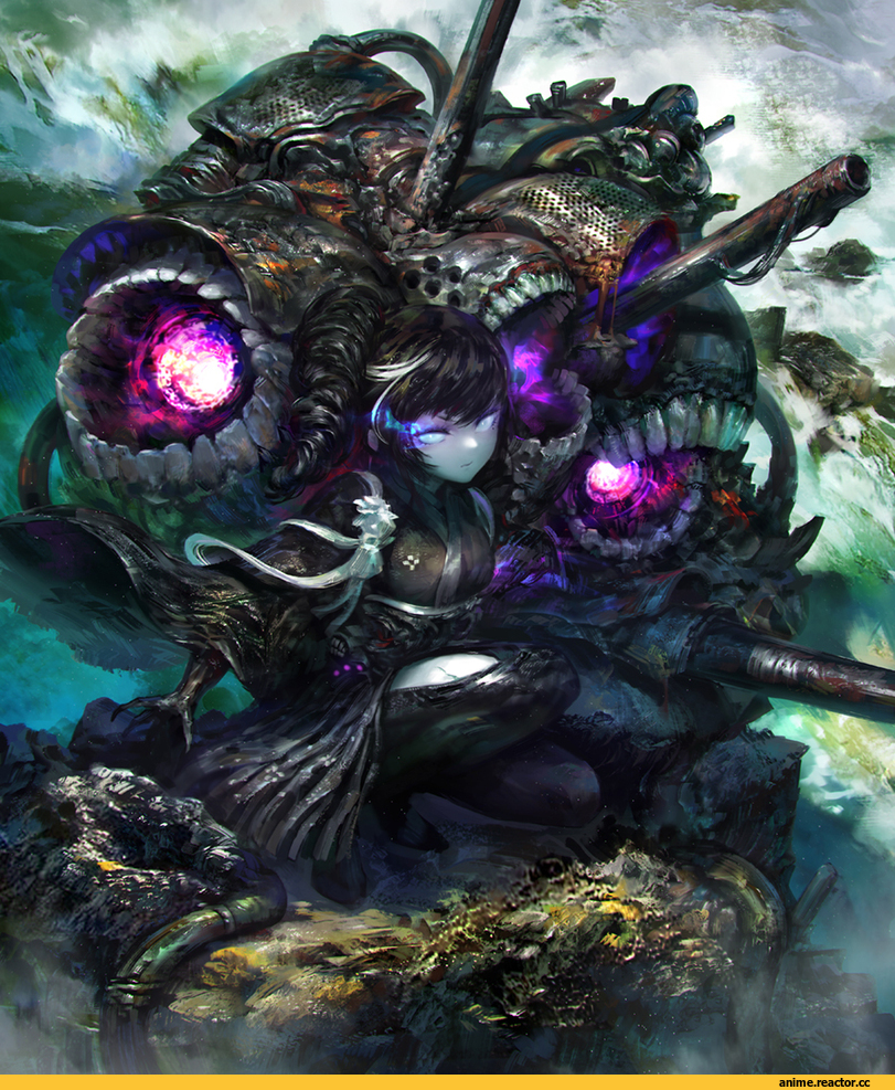Anime Art, Bacius, artist, Kantai Collection, ancient destroyer oni, Anime