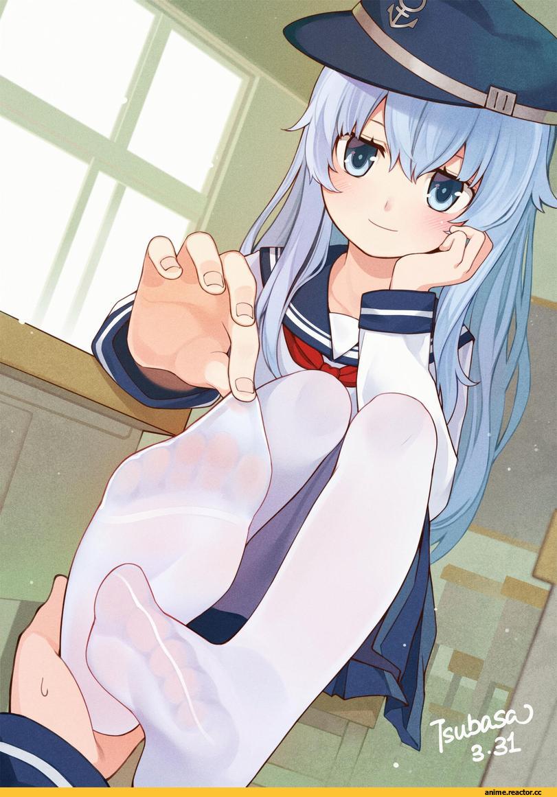 Hibiki (Kantai Collection), Kantai Collection, tsubasa tsubasa, Anime Feet, Anime
