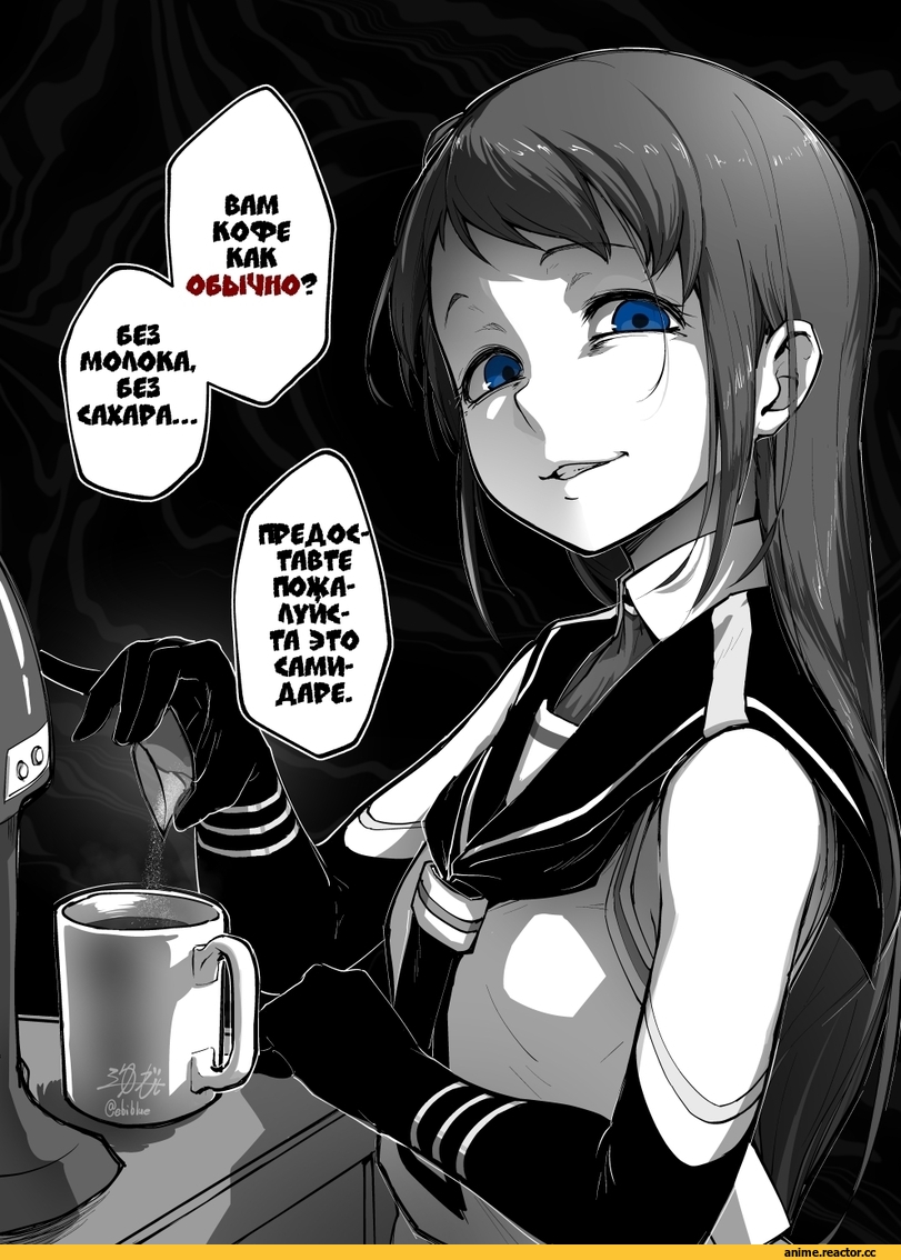 Ebiblue, Anime Art, Monochrome (Anime), samidare (kantai collection), Kantai Collection, Anime