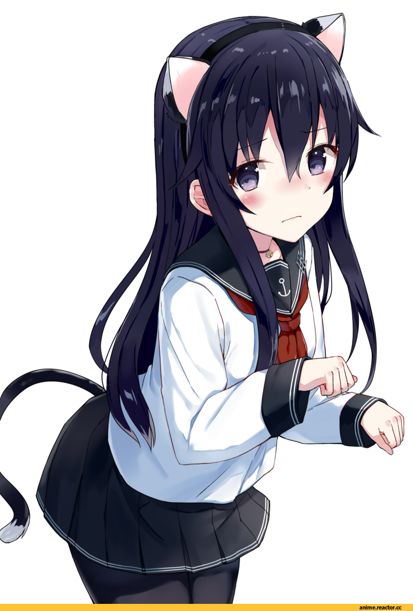 shikuro (iorimiyakiyo), neko, Animal Ears, Akatsuki, Kantai Collection, Anime