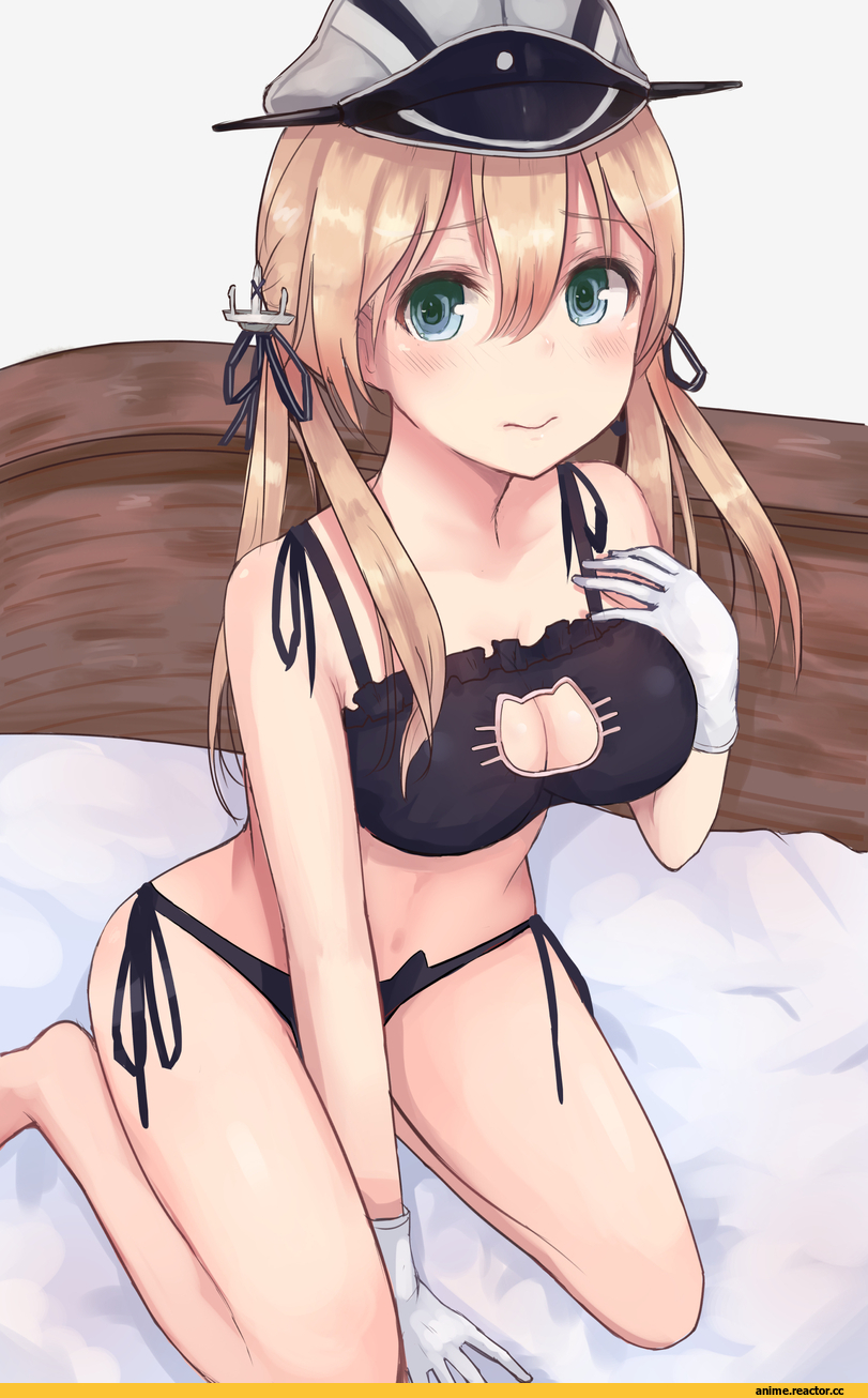 Prinz Eugen (Kantai Collection), Kantai Collection, Anime Ero Oppai, Anime Ero, kinryuu, Cat Keyhole Bra, Anime Ero Pantsu, Anime