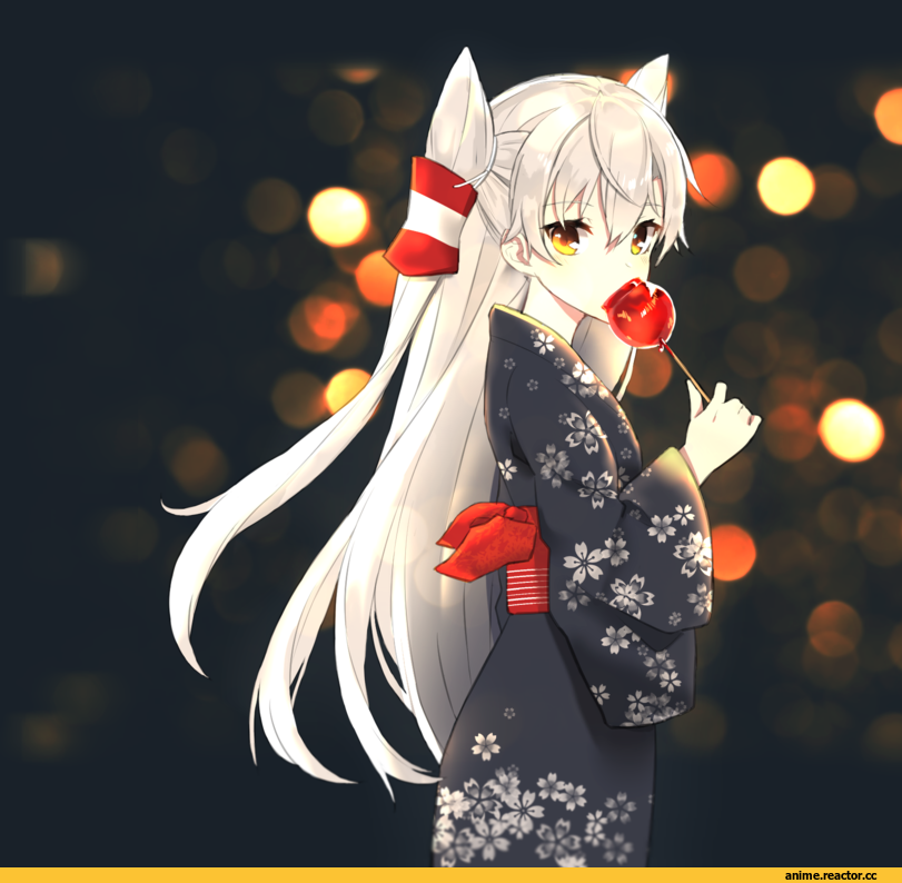 Kantai Collection, Amatsukaze (Kantai Collection), chamnaitu, Yukata, Anime