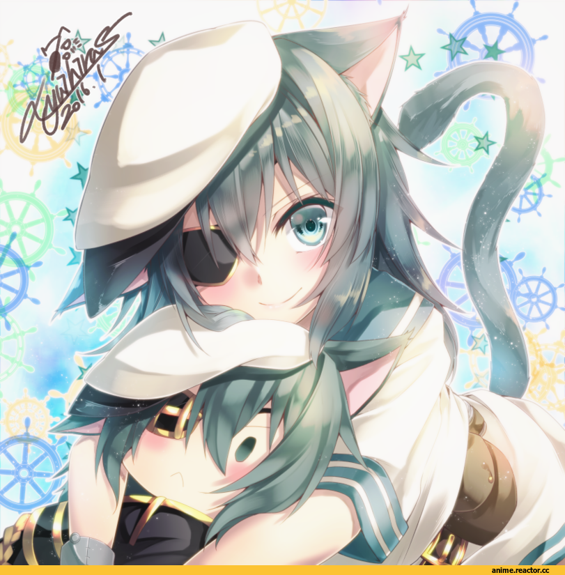 Anime Art, yuihira asu, Kantai Collection, kiso (kantai collection), Animal Ears, neko, Anime