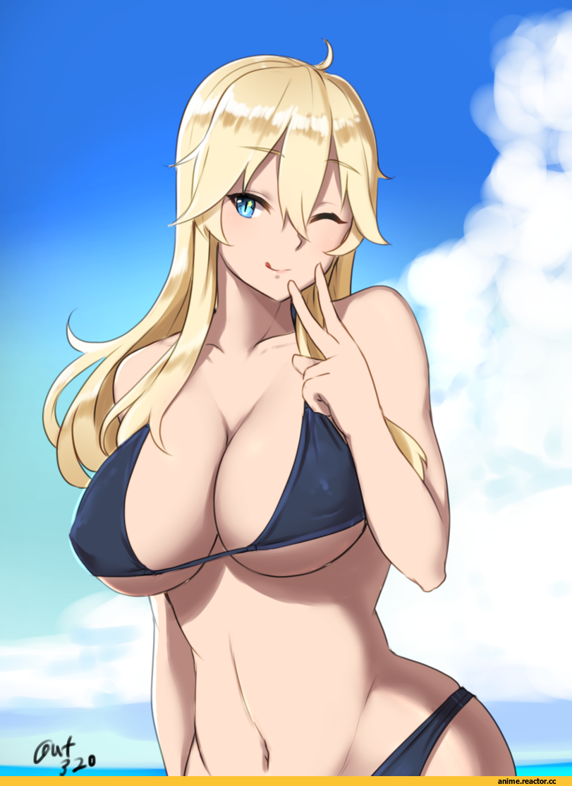 Anime Art, Taka (vert 320), Kantai Collection, Iowa (Kantai Collection), Anime Ero, Anime Ero Swim, Anime