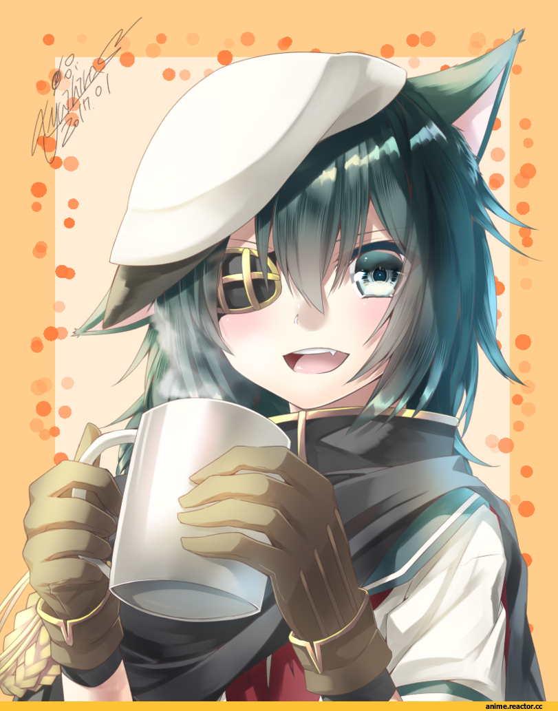 Anime Art, yuihira asu, Kantai Collection, kiso (kantai collection), Animal Ears, neko, Anime