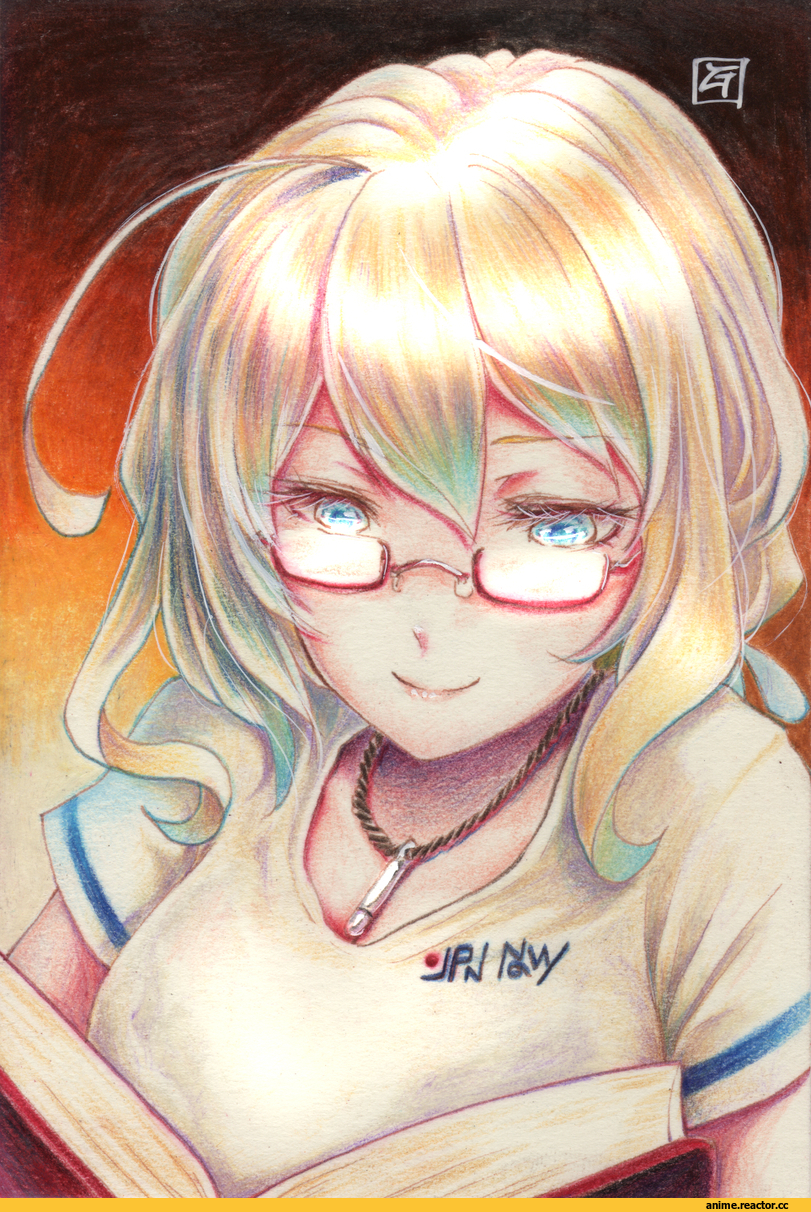 Anime Art, Tesun (g noh), Anime Paint, Kantai Collection, I-8, Megane, Anime