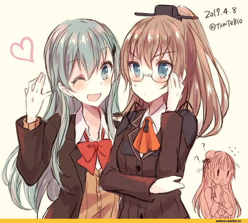 Kabocha Torute, Anime Art, Suzuya (Kantai Collection), Kantai Collection, Kumano, Megane, Choukai (Kantai Collection), Anime