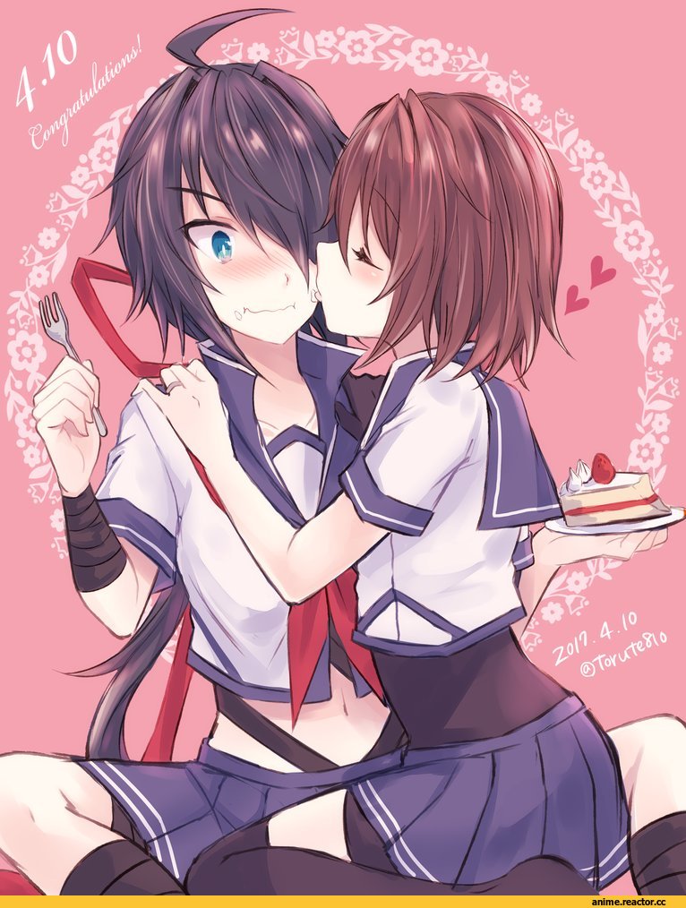 Kabocha Torute, Anime Art, Shoujo Ai, Furutaka, Kantai Collection, Kako (Kantai Collection), Anime