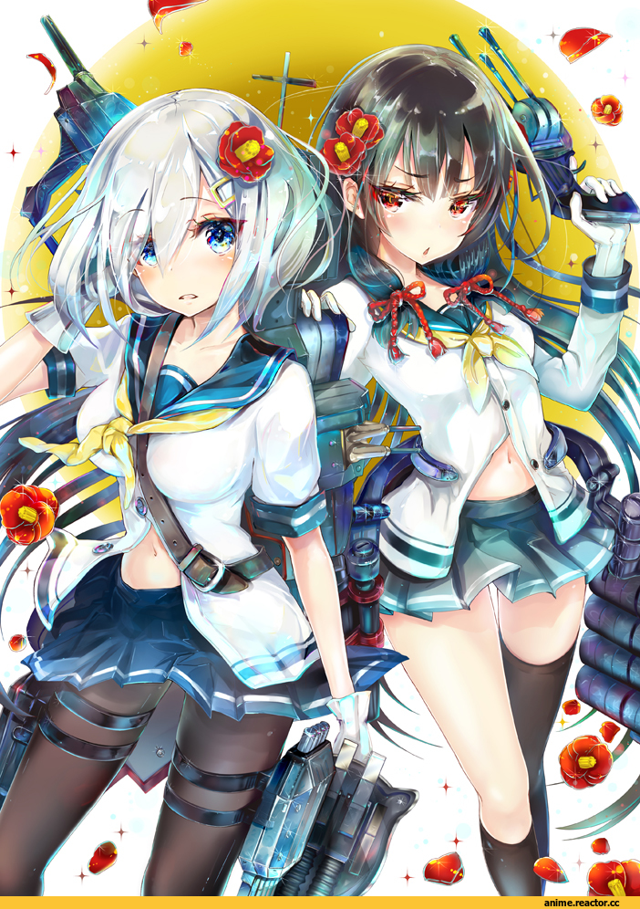 Kantai Collection, Hamakaze (Kantai Collection), Isokaze (Kantai Collection), keepout, Anime