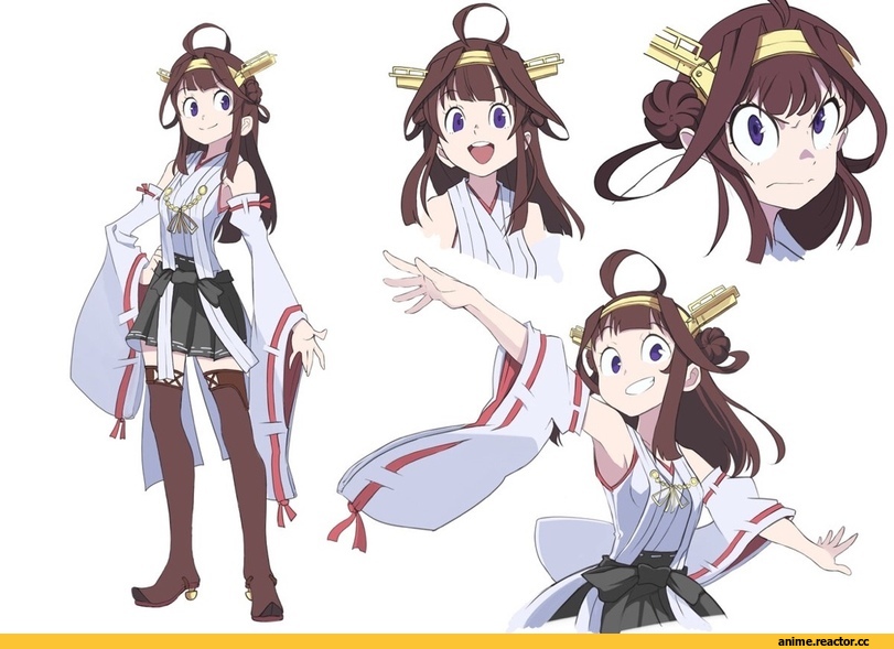 Akko Kagari, Little Witch Academia, Kongou (Kantai Collection), Kantai Collection, crossover, Anime