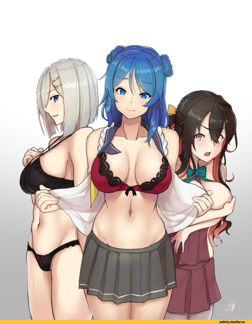 Taka (vert 320), Anime Art, Urakaze, Kantai Collection, Hamakaze (Kantai Collection), Naganami (Kantai Collection), Anime Ero Pantsu, Anime Ero, Anime