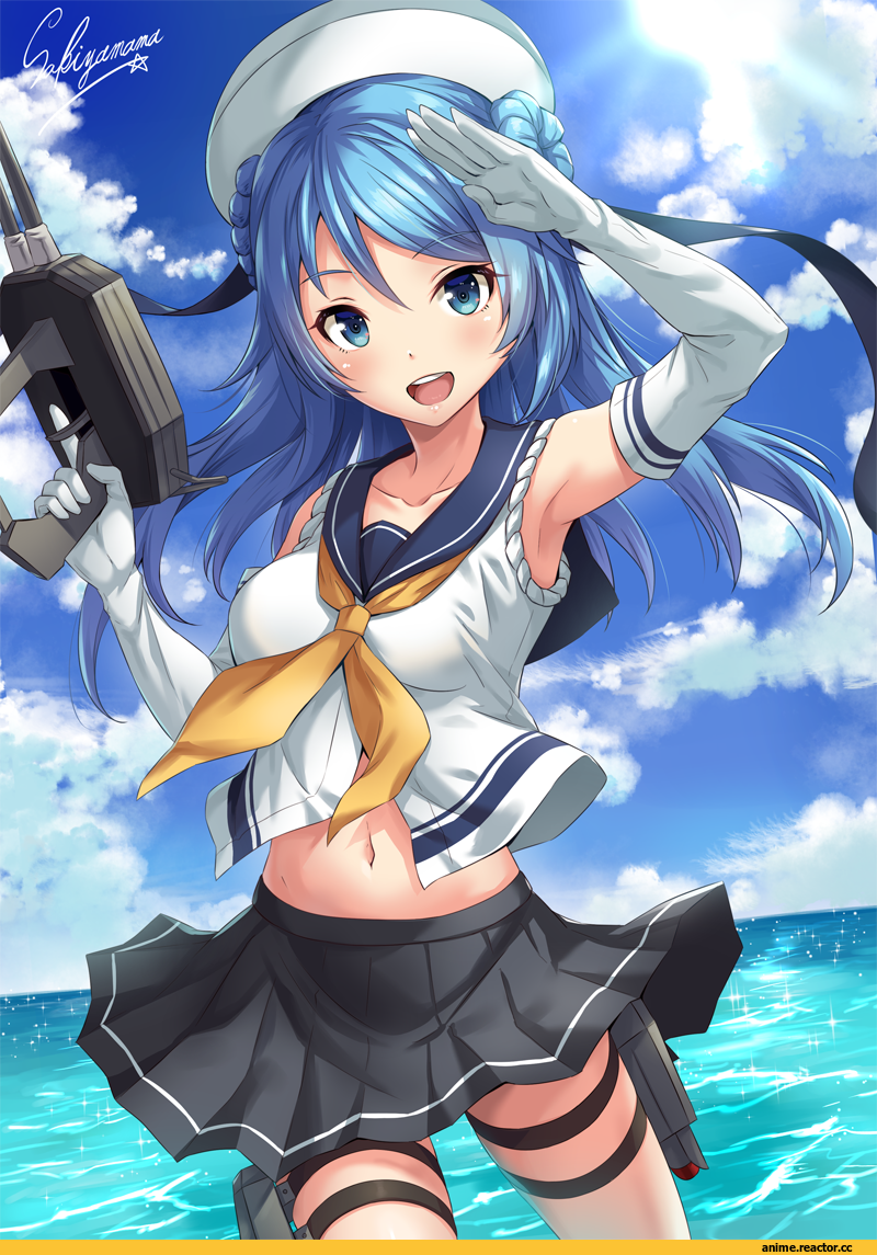 Urakaze, Kantai Collection, Sakiyamama, Anime Art, Anime