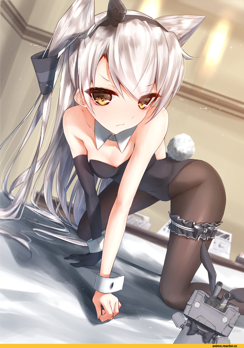 akikan (10552397), Amatsukaze (Kantai Collection), Kantai Collection, rensouhou-kun, Bunnysuit, Anime