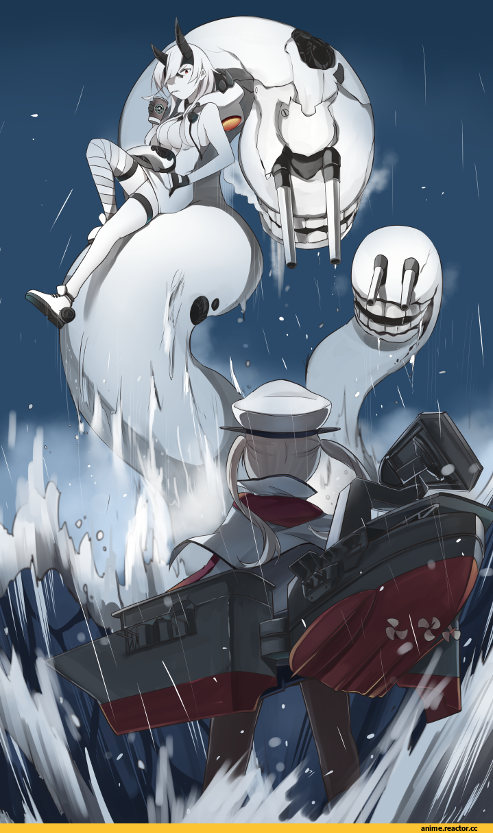Kantai Collection, Graf Zeppelin, Heavy Cruiser Hime, Ido (Teketeke), Anime Art, Anime