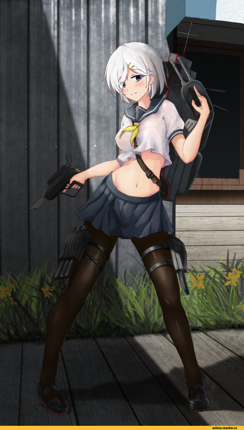 Kantai Collection, Anime Art, Hamakaze (Kantai Collection), rodriguez (kamwing), Anime