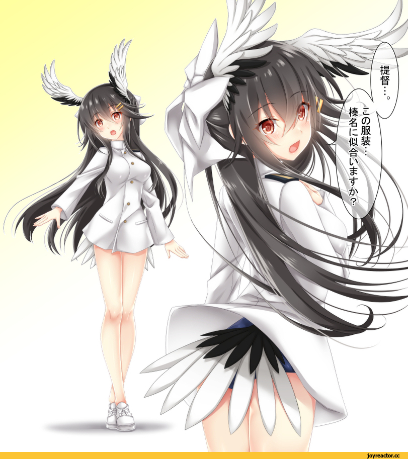 Strike Witches, фэндомы, Haruna (Kantai Collection), Kantai Collection, Karibuchi Takami, Strike Witches Character, baretto, crossover, Anime