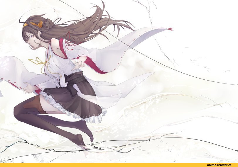 Marumoru, Anime Art, Kongou (Kantai Collection), Kantai Collection, Anime