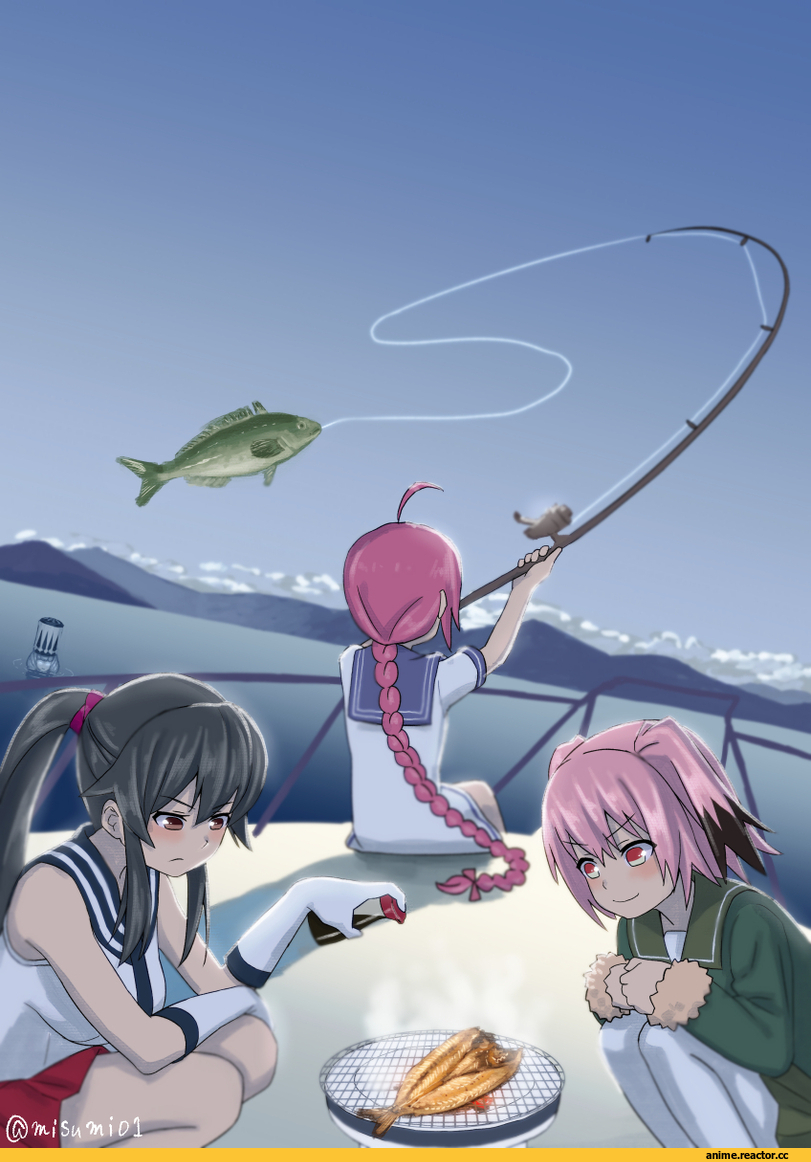 Misumi (Niku-Kyu), Kantai Collection, Anime Art, yahagi (kantai collection), Nenohi, kunashiri (kantai collection), northern water hime, Anime