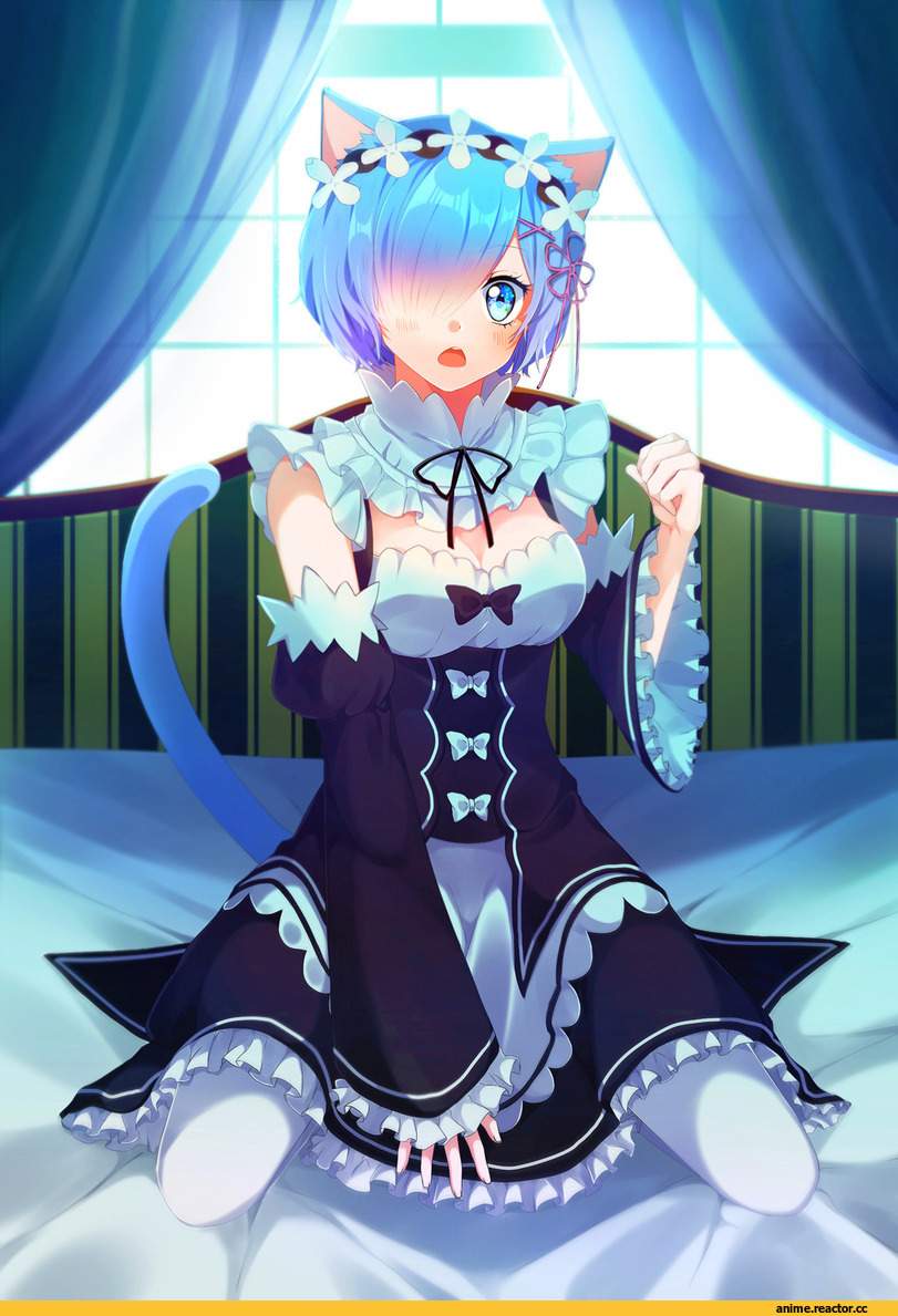 Re Zero Kara Hajimeru Isekai Seikatsu, Rem (re zero), Animal Ears, nekomimi, savi (byakushimc), Anime