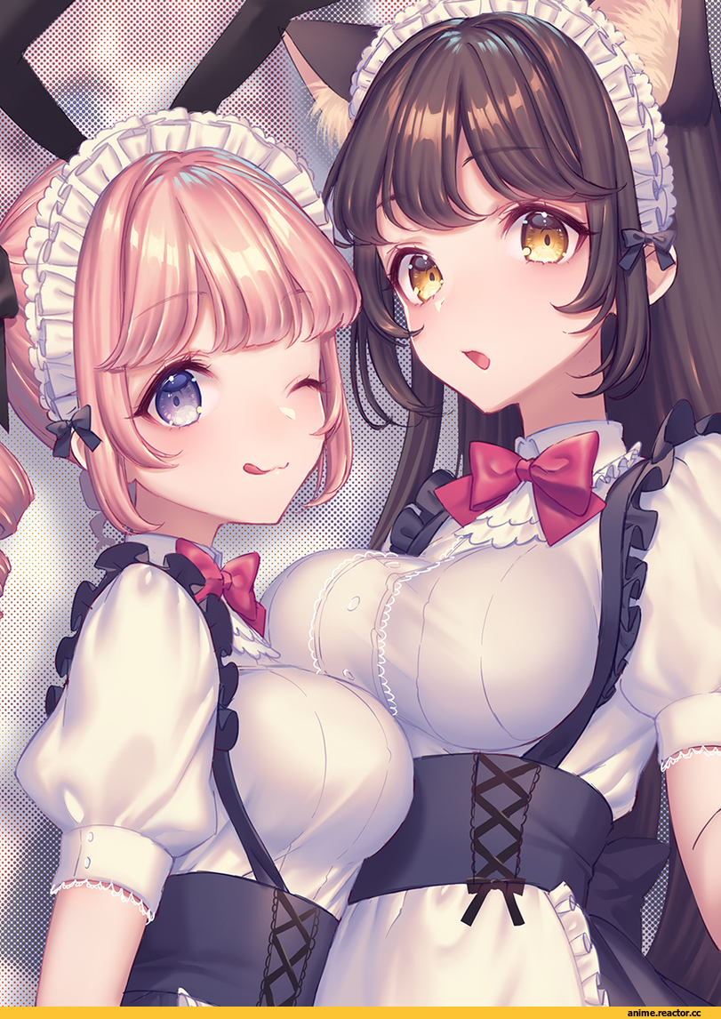 sakura shiho (shihoncake), AO, Anime Art, Maid, nekomimi, Animal Ears, Anime