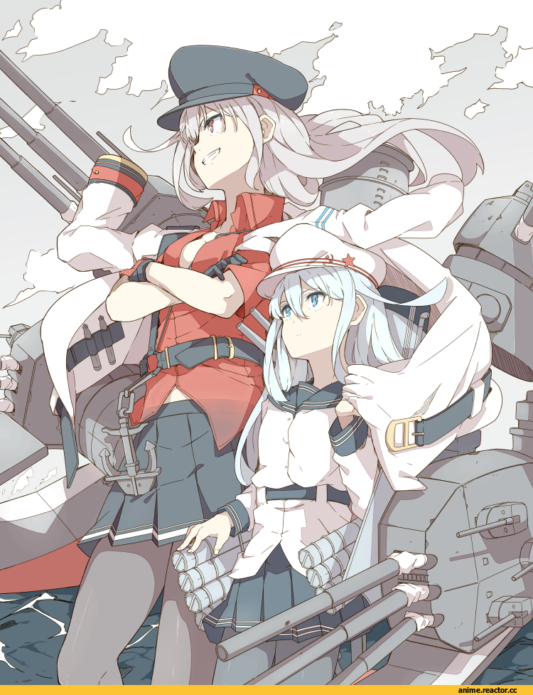 Ninimo Nimo, Anime Art, Kantai Collection, Gangut (Kantai Collection), Hibiki (Kantai Collection), verniy (kantai collection), Anime